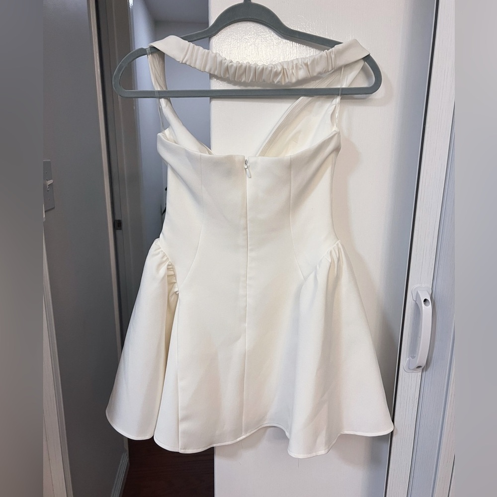 BABYBOO MARLA MINI DRESS - IVORY Elegant Off-Shoulder White Dress S - Picture 3 of 10